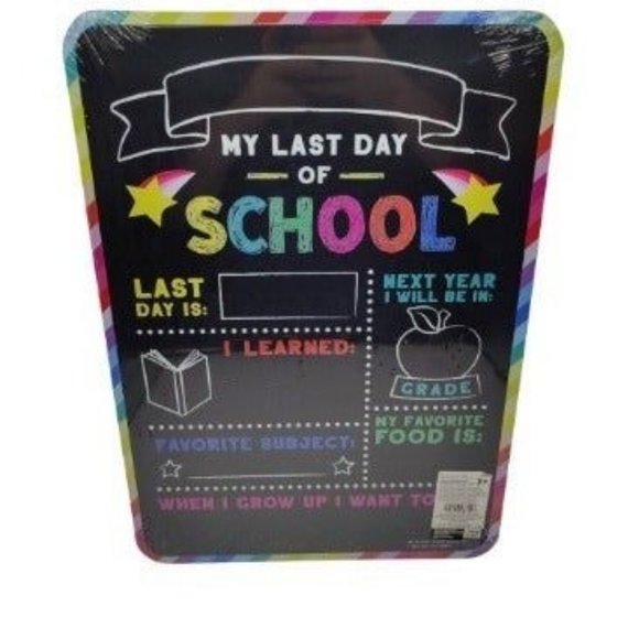 First and last day of school reversible chalk board NEW 16 x 11 in School Photo… - Picture 2 of 6